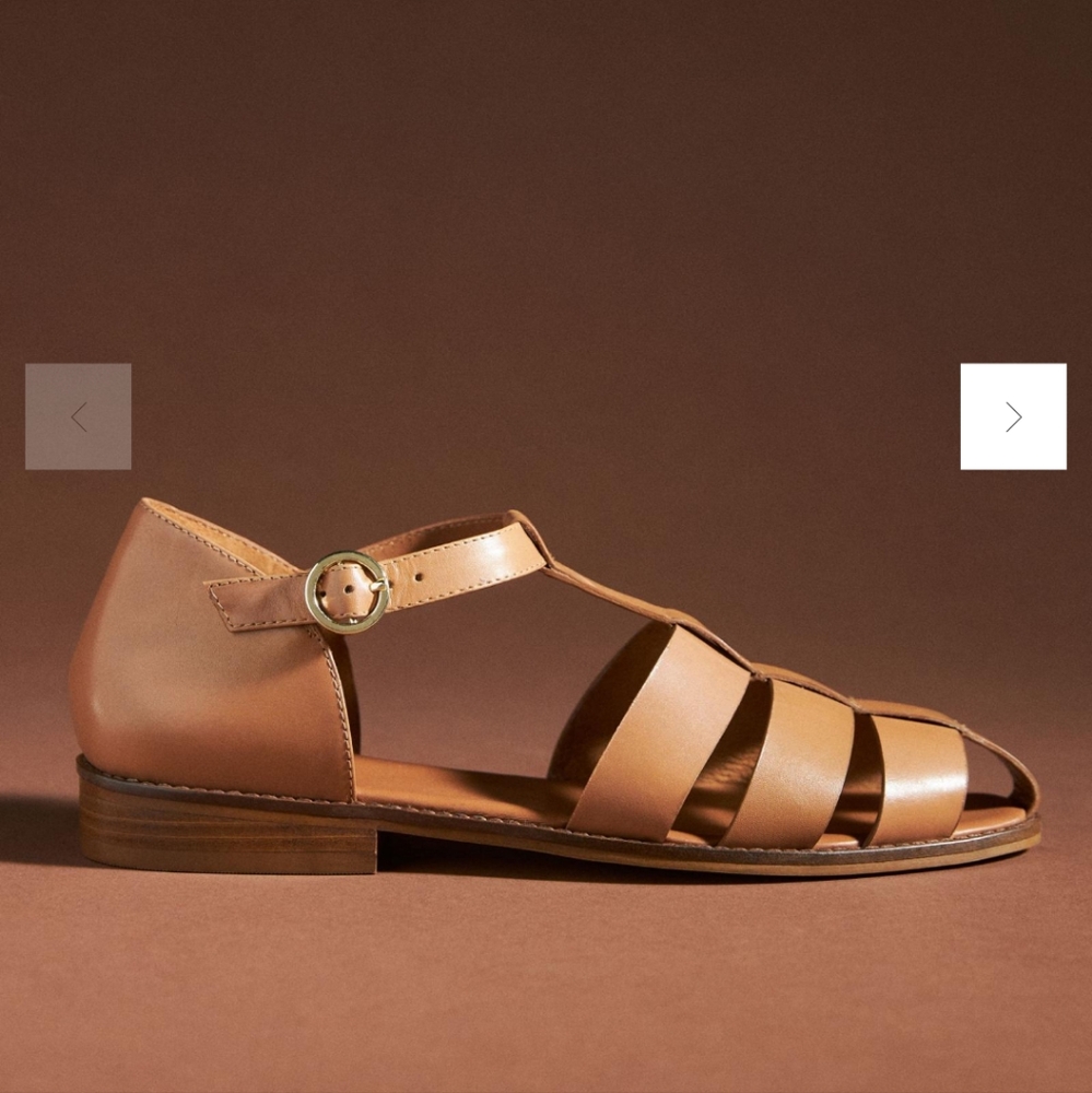 Pilcro Tan Leather Sandals